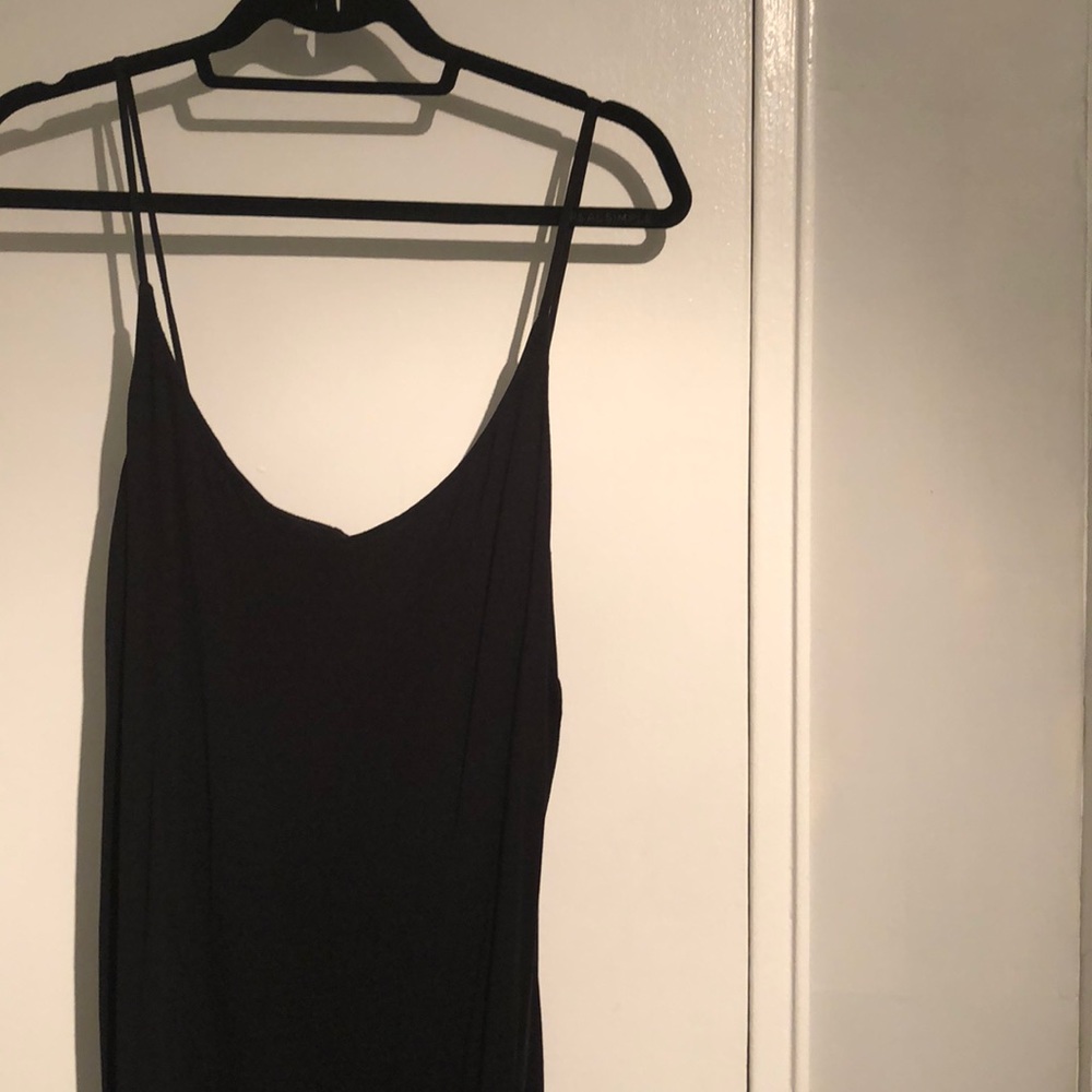 Black H&M Stretch Basic Midi Dress